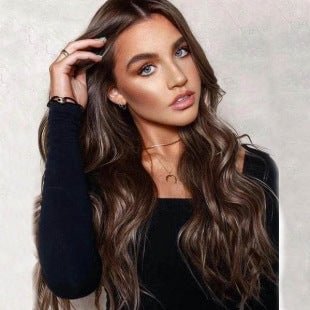 Fashion Wig Women's High-temperature Silk Long-coiled Chemical Fiber Headgear-Hoverseek