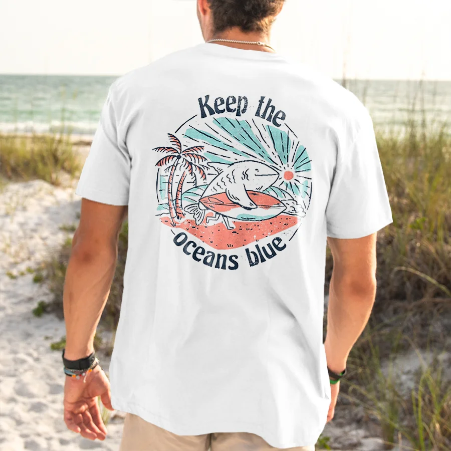 Keep The Oceans Blue Printed Men's T-shirt