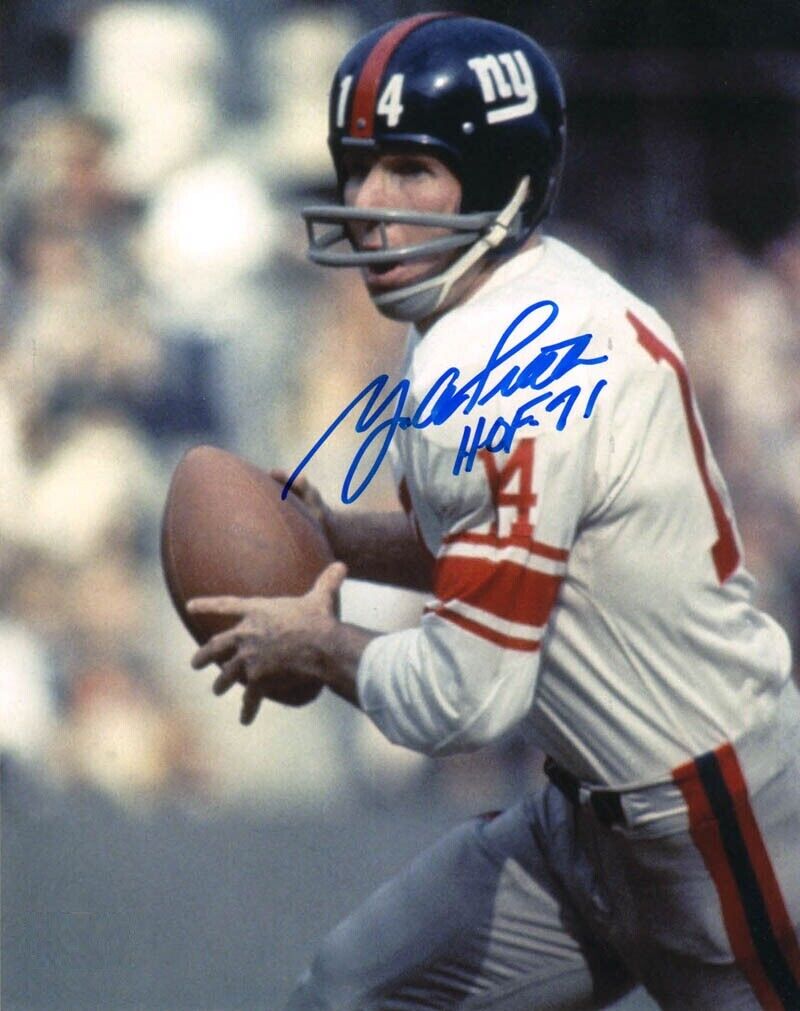 Y. A. Tittle Autographed Signed 8x10 Photo Poster painting ( HOF Giants ) REPRINT