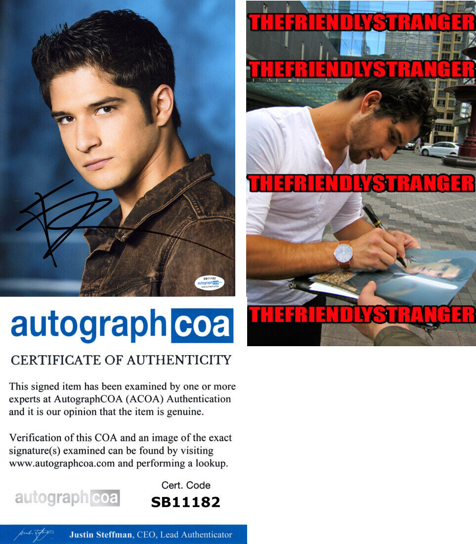 TYLER POSEY signed Autographed 8X10 Photo Poster painting a PROOF - Hot SEXY Teen Wolf ACOA COA