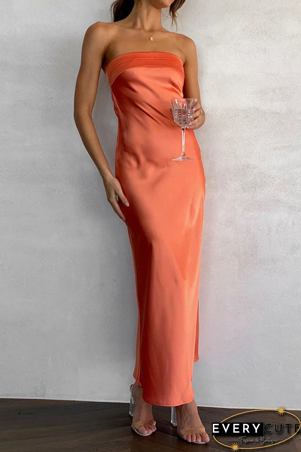 Run To The Top Strapless Maxi Dress