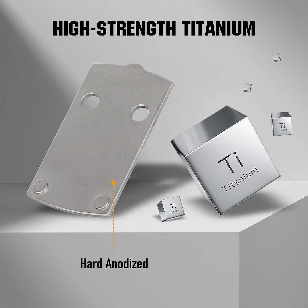 ohhunt&reg; Adapter Plate for Glock 43X/48 MOS Hellcat OSP Holosun 407k/507k CNC Machined from 6AL4V Titanium