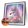 Einhorn mit Blume - speziell geformtes Diamond Painting - 30*30cm
