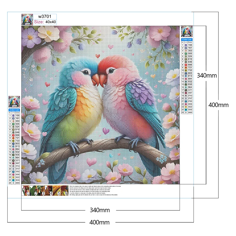 Diamond Painting - Full Round Drill - A Bird In Bloom(Canvas|40*40cm)