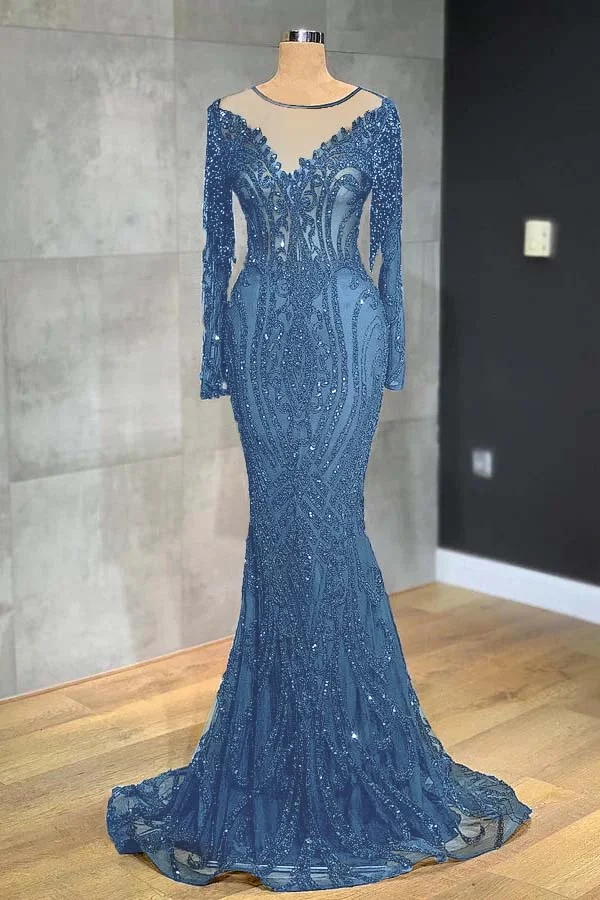 Elegant Black Mermaid Prom Dress,Black Evening Dress Y2173 main image 1
