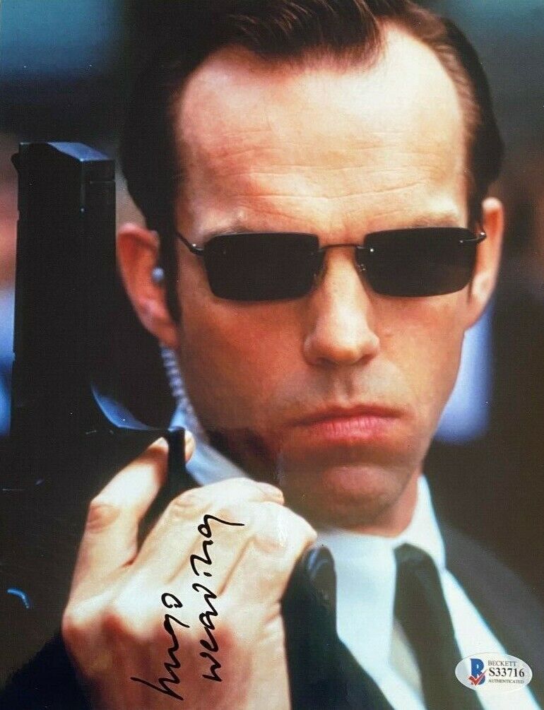 Hugo Weaving signed autographed 8x10 Photo Poster painting Matrix BECKETT AUTHENTICATED COA