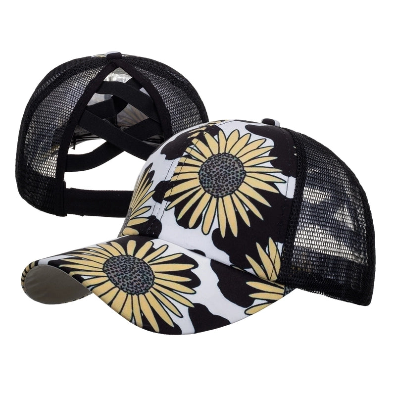 Women’s Fashion Color Block Flower Leopard Baseball Cap