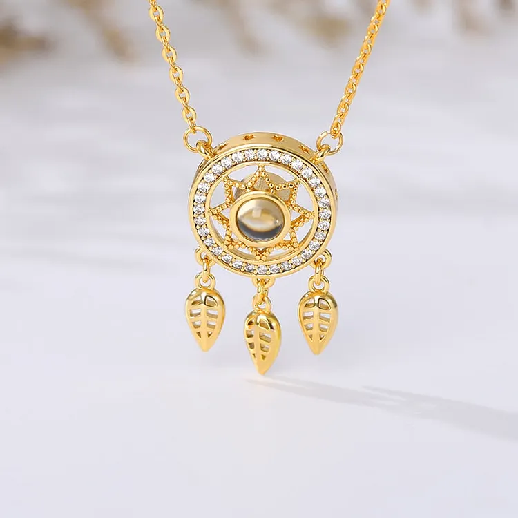 100 Love Language Dream Catcher Necklace