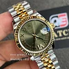 Lady's Rolex 31mm Datejust m278273-0016 Two Tone Yellow Gold on Jubilee with Mint Green Dial Super clone