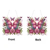 (US Only)Flowers Butterflies Diamond Painting Hanging Pendant DIY Diamond Ornaments