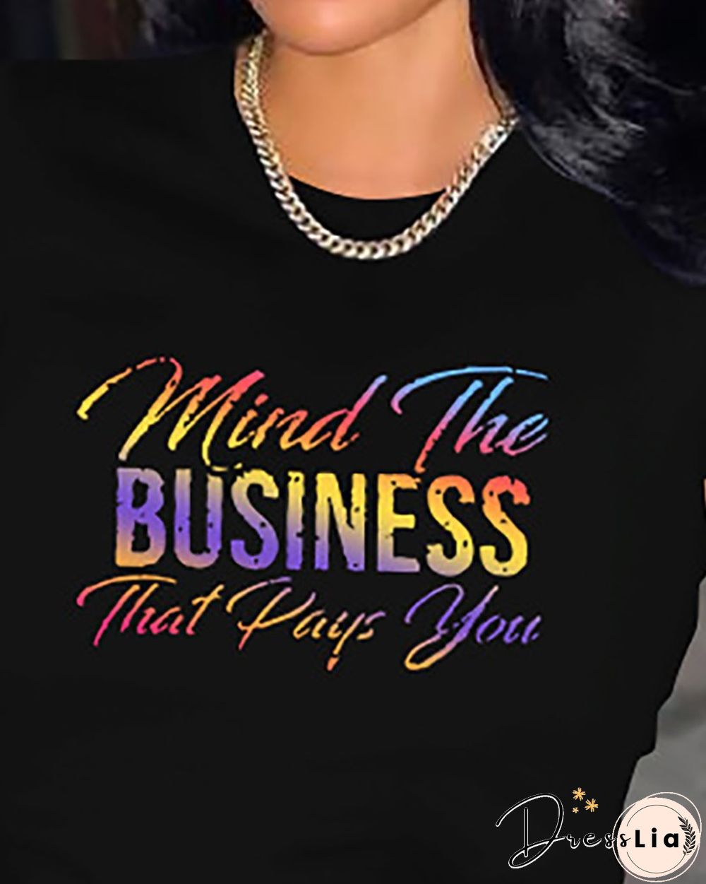 Letter Print Short Sleeve Casual T-shirt