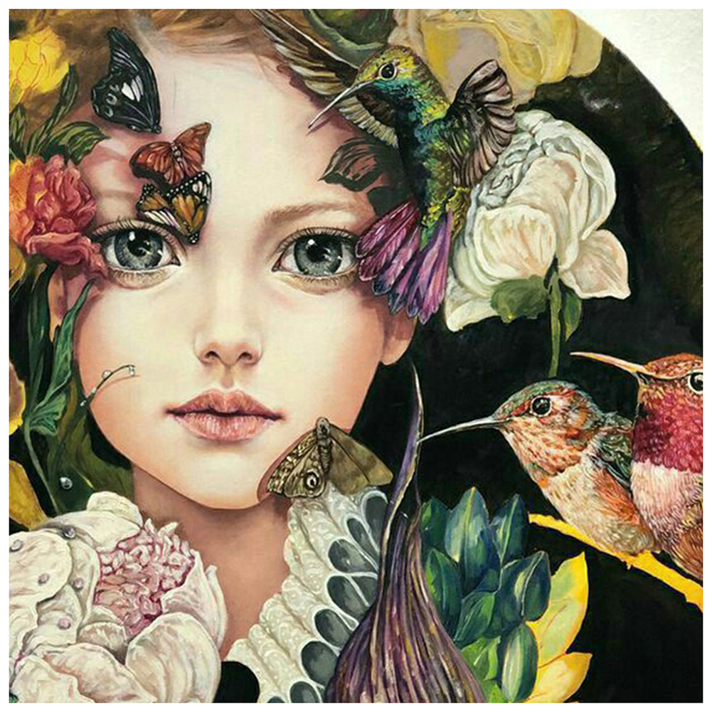 

Girl and Animal - Square Drill Diamond Painting - 30*30CM, 501 Original