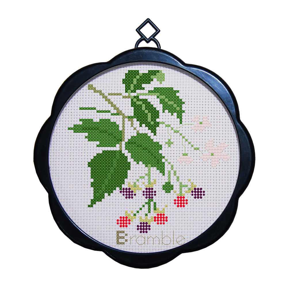 

Blackberries - 11CT Stamped Cross Stitch - 17*17CM (With Frame), 501 Original