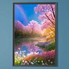 Diamond Painting-DIY Full Round Drill Mountains Fields Flowers(40*60CM)