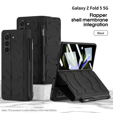 LEATHER CASE WITH SIDE PEN SLOT FOR SAMSUNG GALAXY Z FOLD 