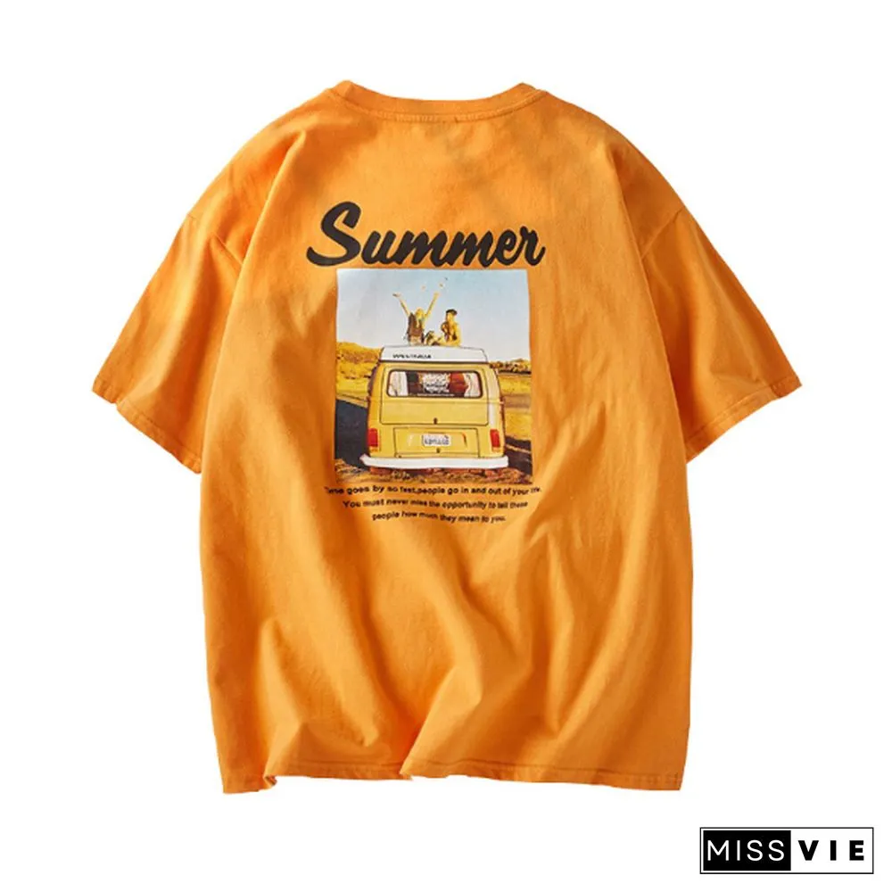 Summer Men's Casual Round Neck Printed T-Shirt
