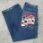 Hyhis Retro Hip Hop Goth Pattern Baggy Jeans Y2k Harajuku Black Pants Men Women High Waist Wide Leg Trousers Casual Streetwear