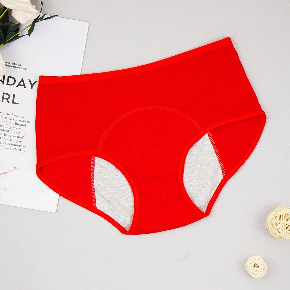 Billionm Menstrual Period Panties Women Cotton Leak Proof Incontinence Briefs High Waist Female Mesh Underwear Plus Size L-6XL Dropship