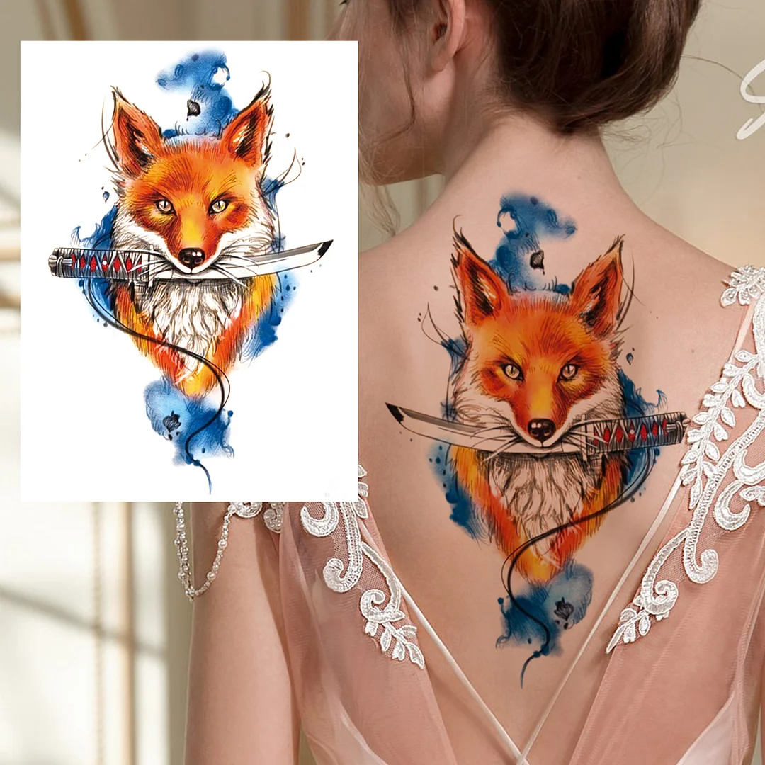 Sdrawing Mouth Skeleton Temporary Tattoos For Women Men Child Boys Halloween Fake Clown Tattoo Sticker Owl Skull Demon Tatoo Body Arm
