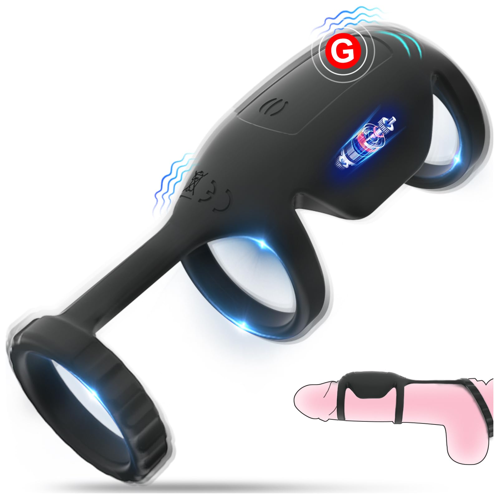 Triple Safeguard Vibrating Penis Ring For Couples