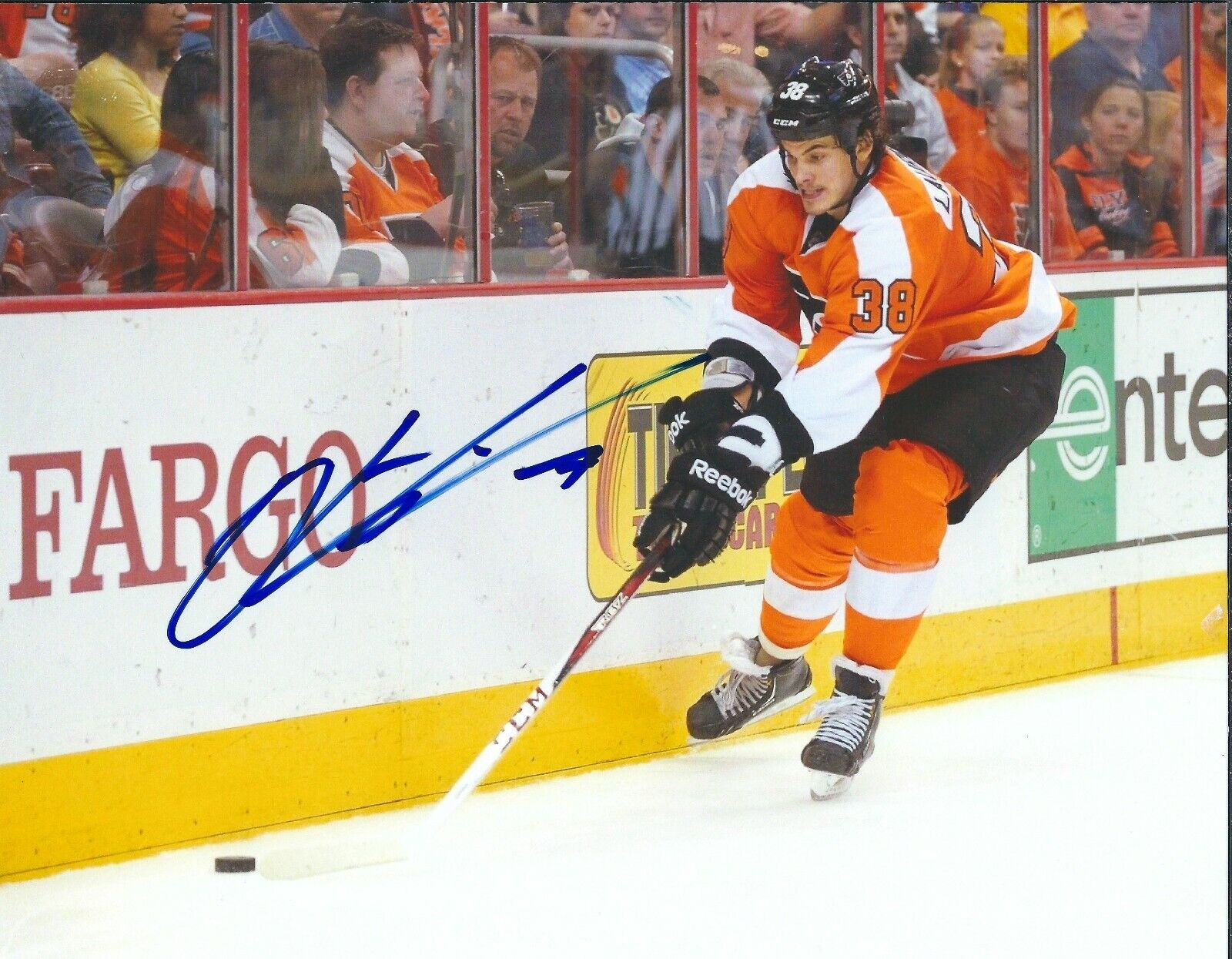 Autographed OLIVER LAURIDSEN 8X10 Philadelphia Flyers Photo Poster painting - w/COA