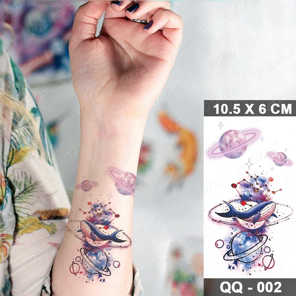 Waterproof Temporary Tattoo Sticker Owl Pink Flowers Flash Tatoo Swallow Butterfly Bird Hand Wrist Fake Tatto For Body Art Women