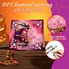 Pink Halloween DIY Diamond Painting Greeting Cards with Envelopes