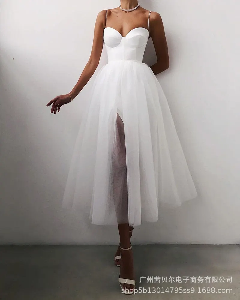 2021 new white sexy sling mesh dress strawberry dress  dress for women