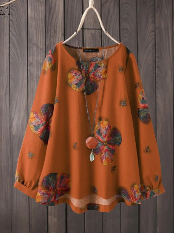 Women's Vintage Floral Casual Top