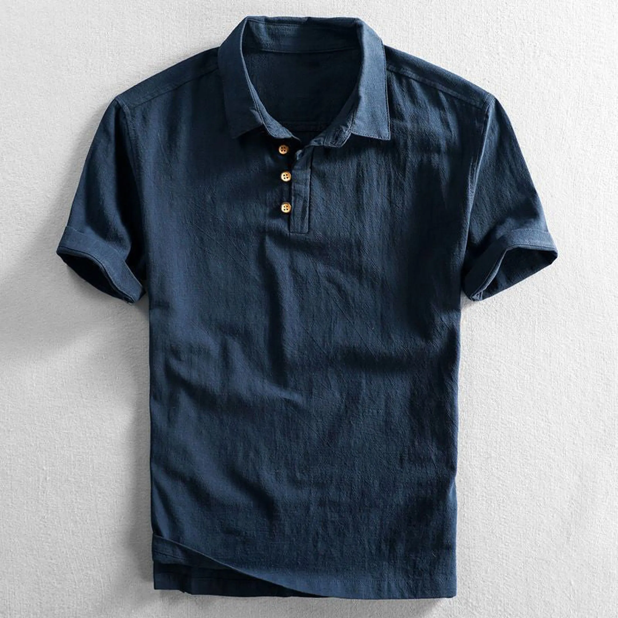 Men's Linen Cotton Polo Shirt &ndash; Massimo Cool Summer Comfort