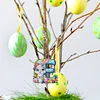 (US Only)PET Double Sided Special Shaped Easter Alphabet DIY Diamond Painting Keychain