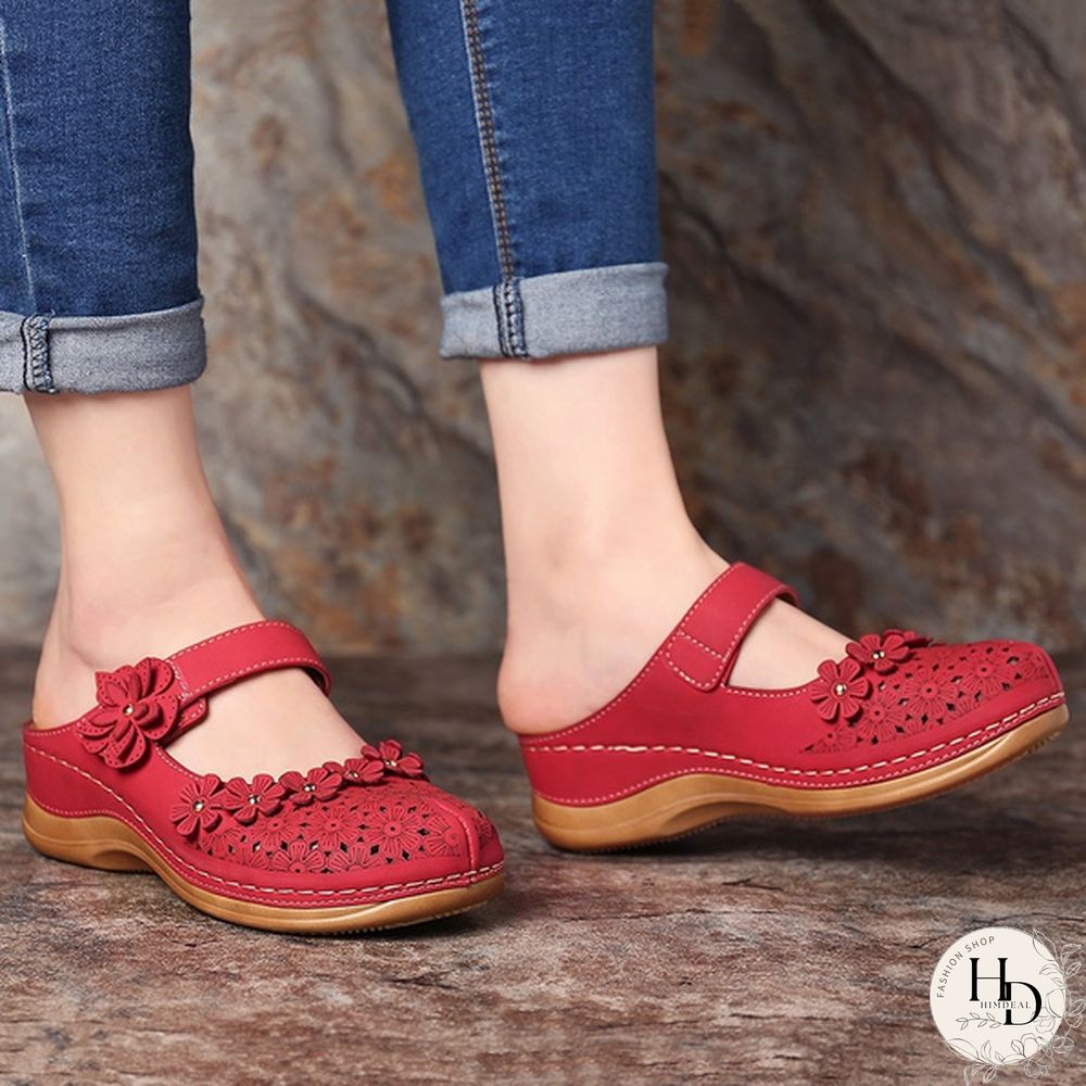 Fashion Women Vintage Style Sandals Flats Shoes Summer Casual Shoes Vintage Shoes for Women Leather Shoes Plus Size