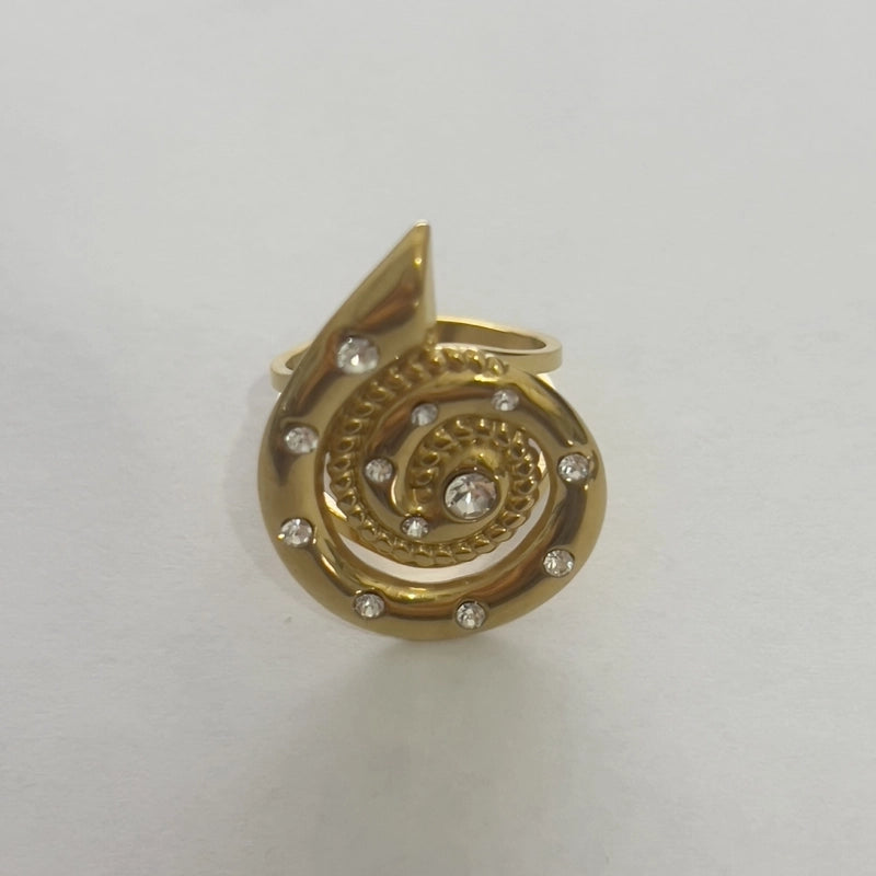 Modern Style Classic Style Flower 304 Stainless Steel Plating Open Rings