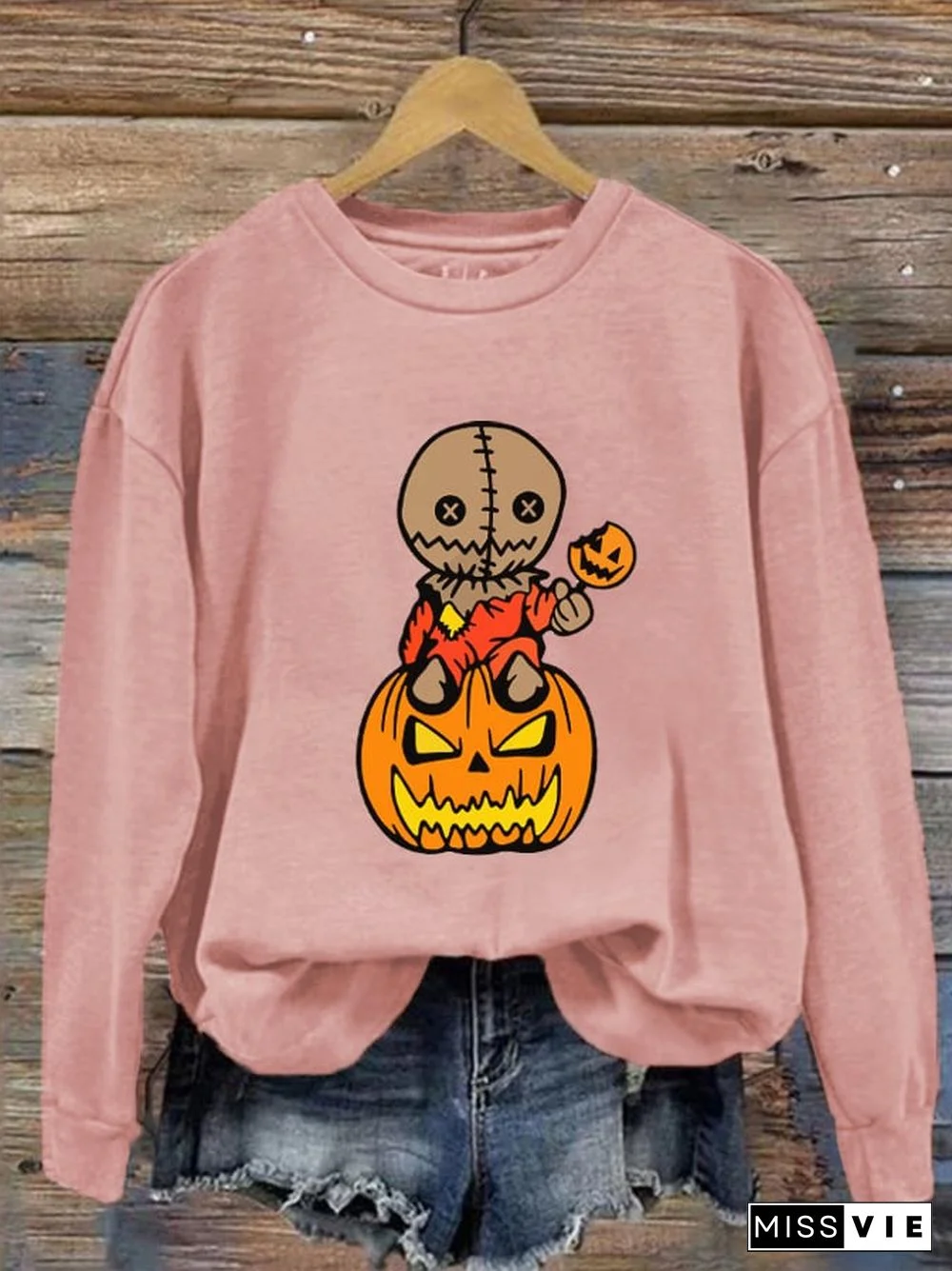 Women's Halloween trick or treat lollipop sweatshirt