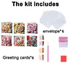 6pcs Diamond Painting Dreamy Heart Greeting Card Kits with Envelopes for Family Friend Gifts