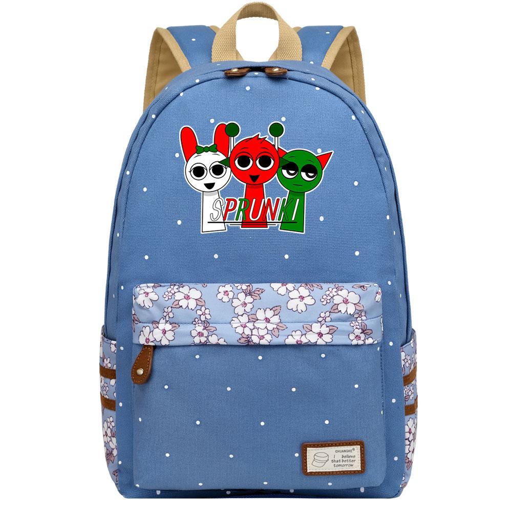 Mayoulove Sprunki Backpack Lightweight With Fun Design For School And Outdoor Activities-Mayoulove