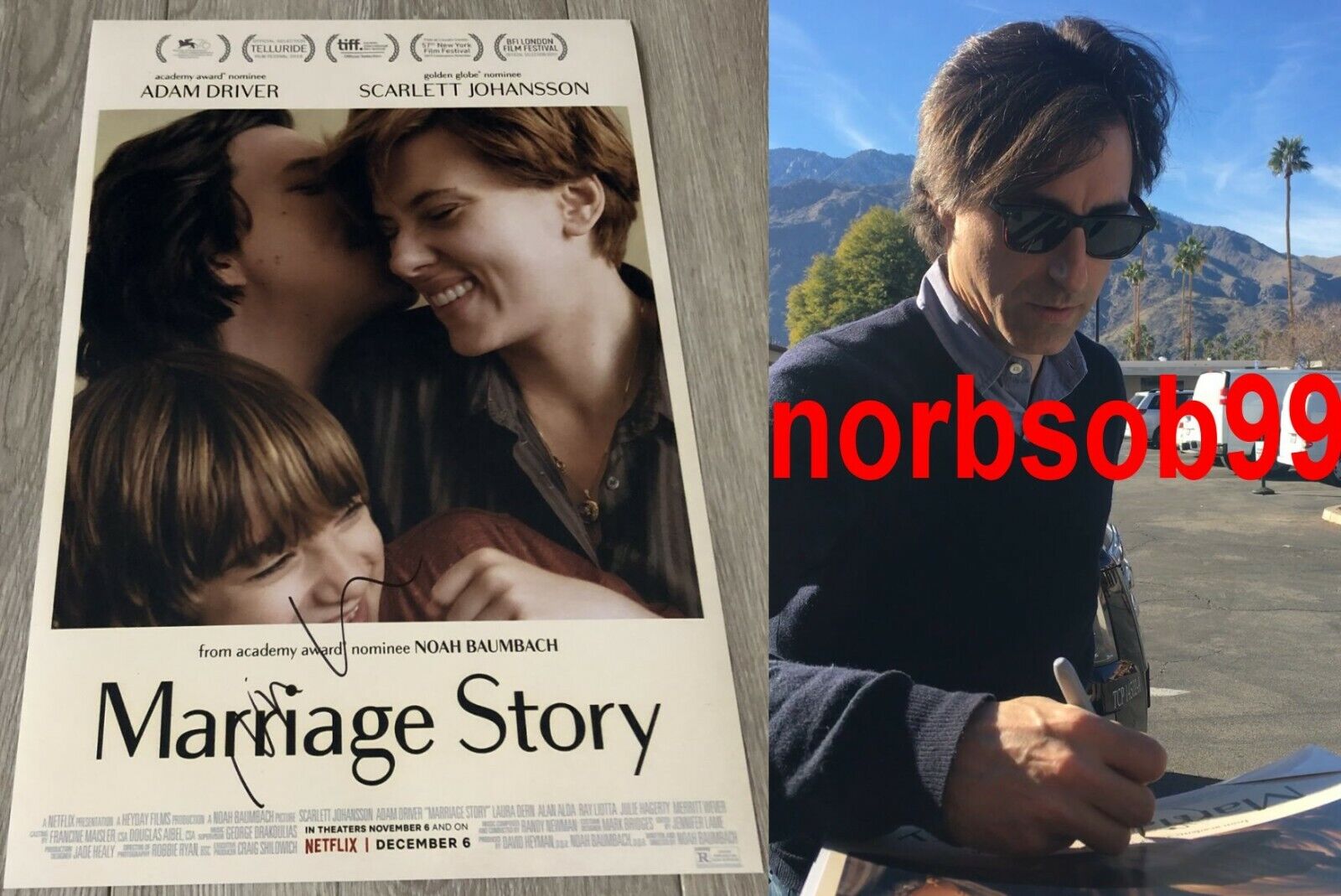 NOAH BAUMBACH SIGNED AUTOGRAPH MARRIAGE STORY 12x18 Photo Poster painting POSTER A w/EXACT PROOF