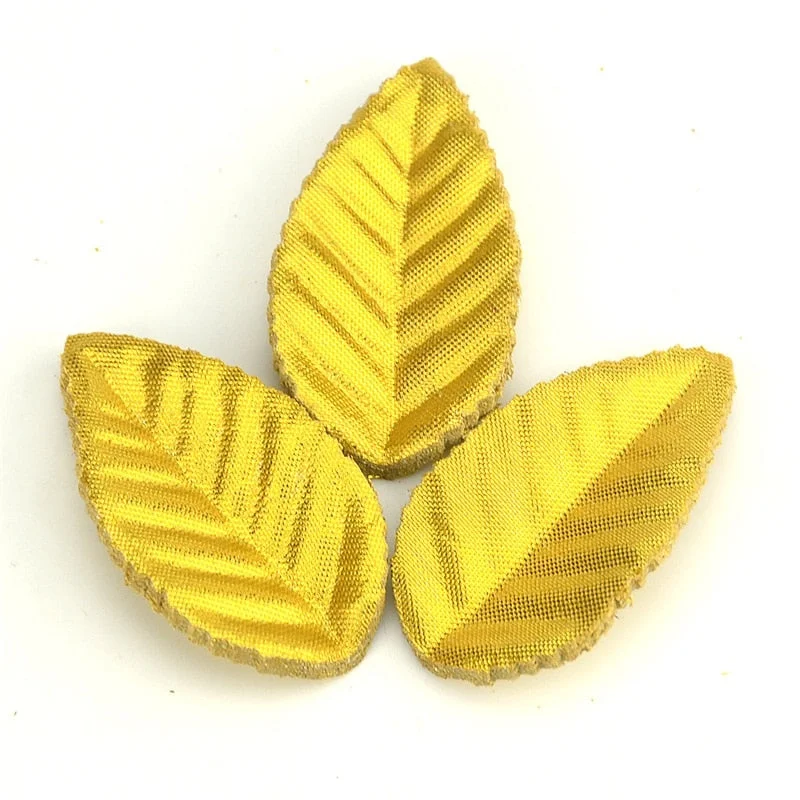 200pcs 4.5cm Artificial Silk Green Leaves Flower For Wedding Decoration Christmas Rose Leaf Decorative Fake Flower