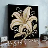 (30x30cm)DIY Lily Flower Pearl Painting Kit With Inner Frame Home Decor