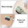 Soap Dispensing Dish Brush Press Type Washing Up Brush Soft Bristle Automatic Liquid Adding Brush for Shoes Clothes Household