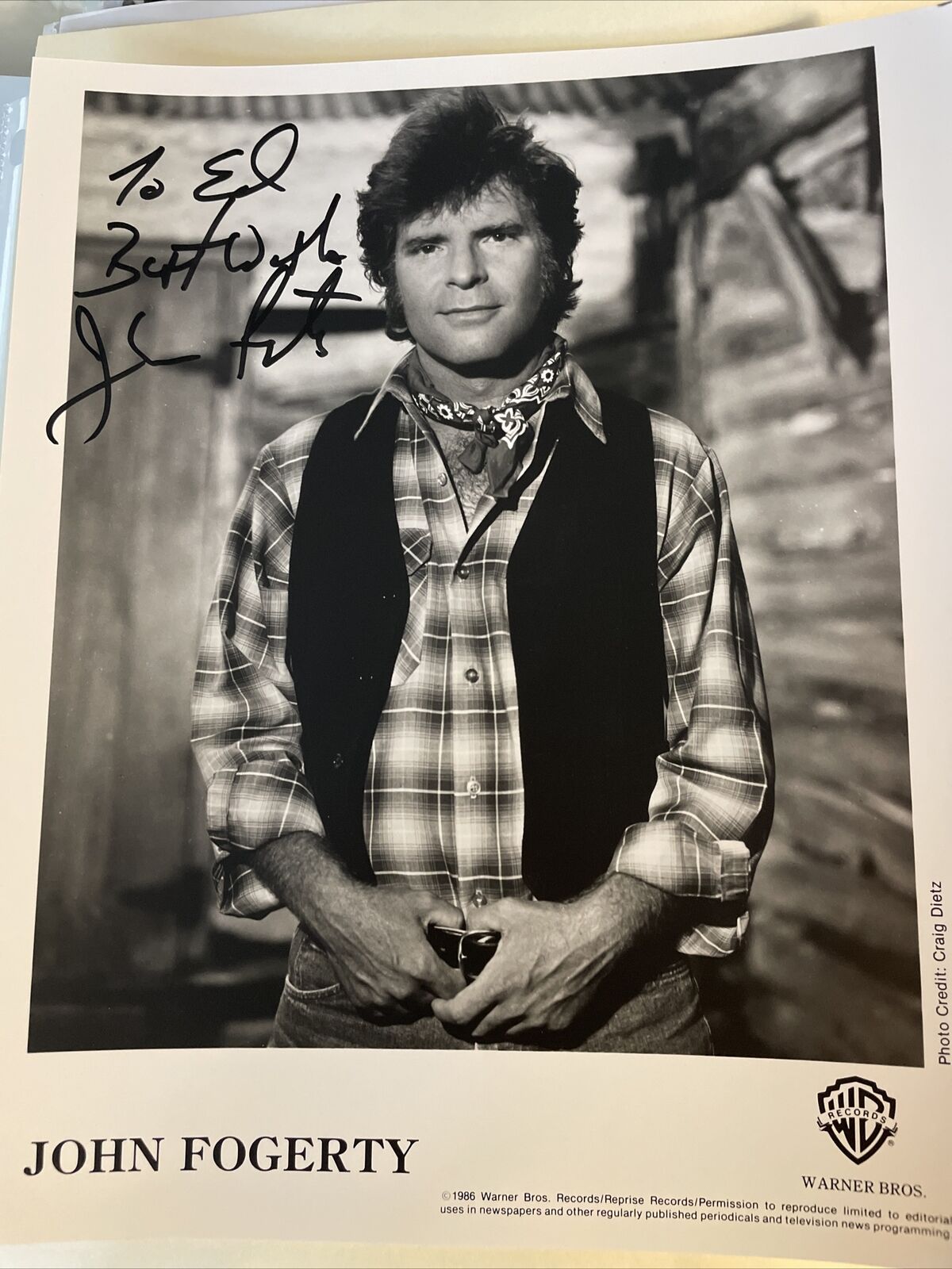 JOHN FOGERTY Signed Photo Poster painting autographed 8x10 MUSICIAN Lead Singer SONGWRITER COA