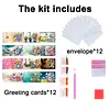 12Pcs Diamond Painting Garden Flowers Greeting Card Set with Envelope