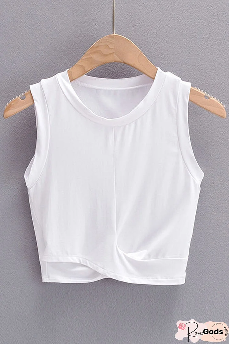 Cross O Neck Tank Top