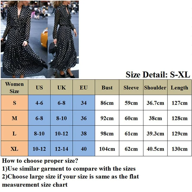 Bohemian Style Women Dress Sexy Vintage Maxi Polka Dot V-Neck Wrap Dress Elegant Women Dresses Evening Party High Waist Dresses