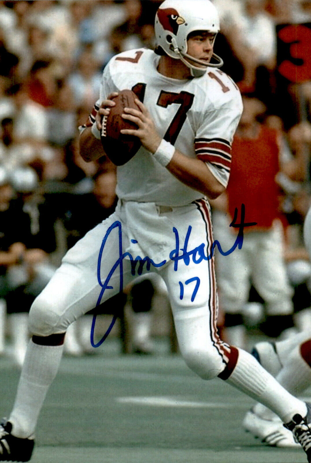 Jim Hart SIGNED 4x6 Photo Poster painting NFL FOOTBALL / ST LOUIS CARDINALS QUARTERBACK