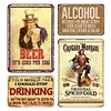 4pcs - Alcohol - Vintage Metal Signs(8*12Inch)
