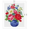 >SALE<Flowers Cross Stitch 11CT Stamped Canvas DIY Embroidery Needlework (0057)