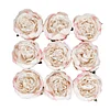 10 Pack | 3" Blush Rose Gold Artificial Silk DIY Craft Peony Flower Heads