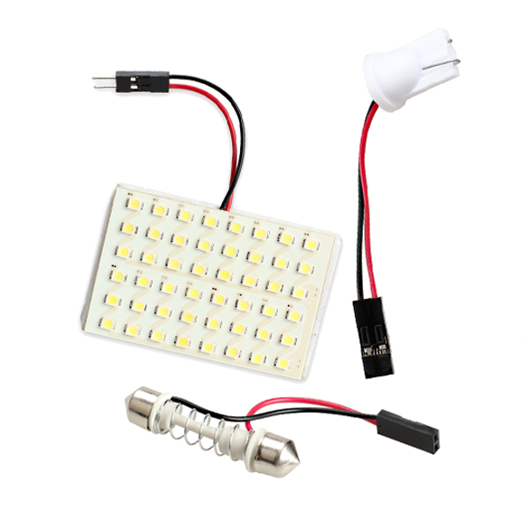 

48 Led Dome Festoon Interior Bulb Roof Light With T10 Adapter Festoon Base, 501 Original