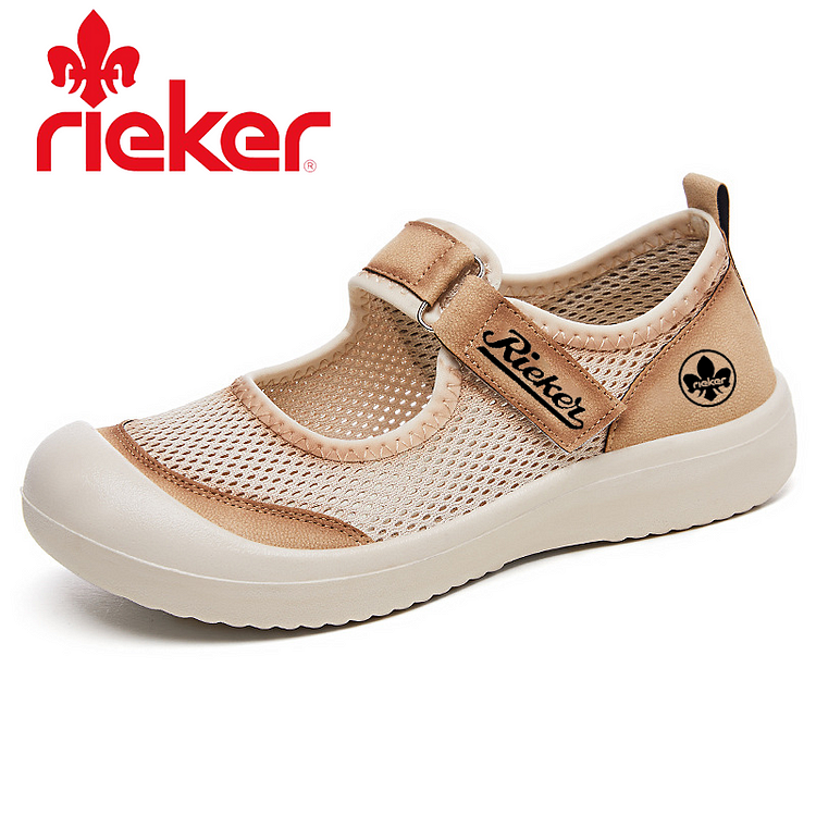RIEKER® 2025 – Nowe damskie ortopedyczne trampki wsuwane z przewiewnej siateczki